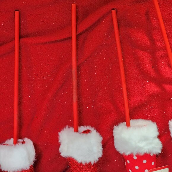 Holiday Style 6pk Assorted Elf Leg Felt Cloth and Wooden Picks for Decorating - Picture 12 of 16
